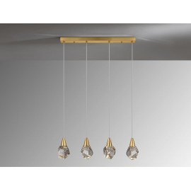LAMPARA LED ORO MATE CRISTAL