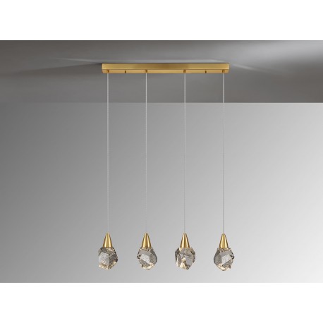 LAMPARA LED ORO MATE CRISTAL