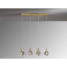 LAMPARA LED ORO MATE CRISTAL