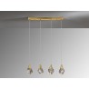 LAMPARA LED ORO MATE CRISTAL