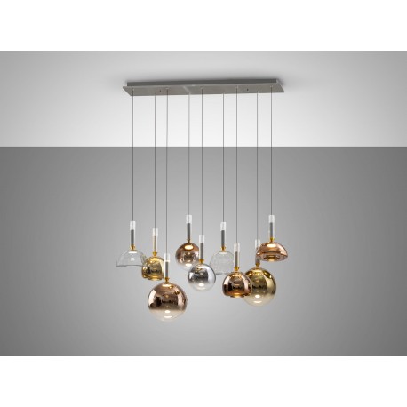 LAMPARA LED DIMABLE MANDO ORO COLORES 9 LUCES