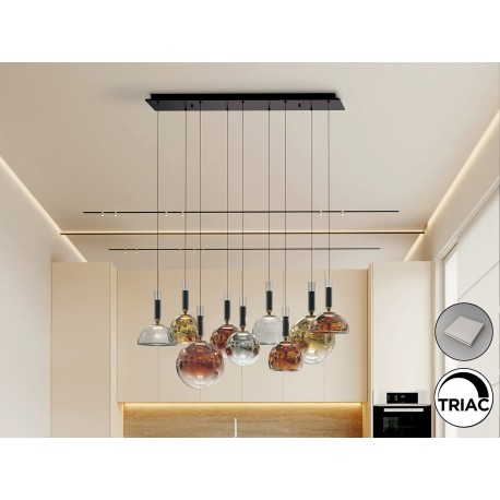 LAMPARA LED DIMABLE MANDO ORO COLORES 9 LUCES