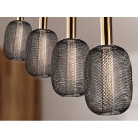 LAMPARA LED DIMABLE NEGRO ORO 4 LUCES