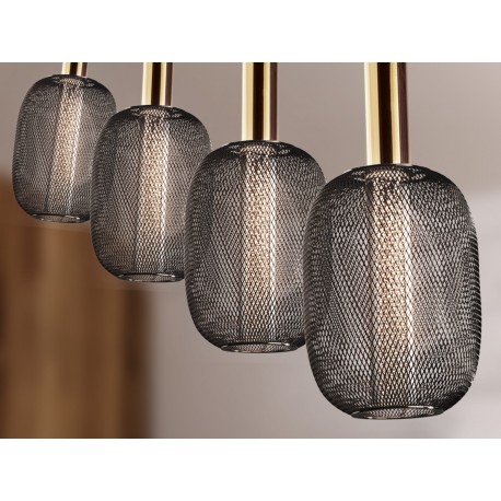 LAMPARA LED DIMABLE NEGRO ORO 4 LUCES