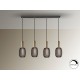 LAMPARA LED DIMABLE NEGRO ORO 4 LUCES