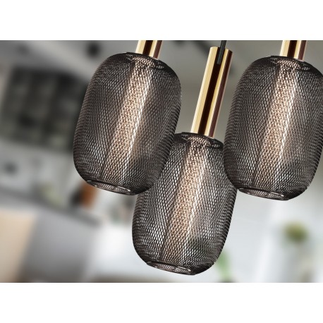 LAMPARA LED DIMABLE NEGRO ORO 3 LUCES