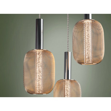 LAMPARA LED DIMABLE CROMO ORO 3 LUCES