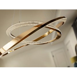 LAMPARA LED DIMABLE MANDO DOS AROS ORO