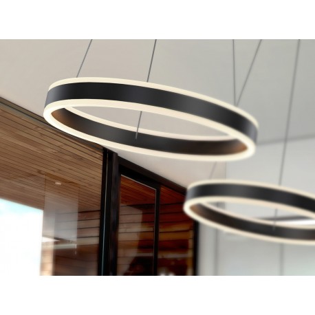 LAMPARA LED ARO NEGRO 50CM