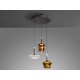 LAMPARA LED BRONCE COLORES 3 LUCES