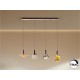 LAMPARA LED DIMABLE BRONCE OSCURO COLORES 4 LUCES