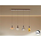 LAMPARA LED DIMABLE BRONCE OSCURO COLORES 4 LUCES