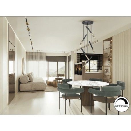 LAMPARA LED DIMABLE NEGRO ORO