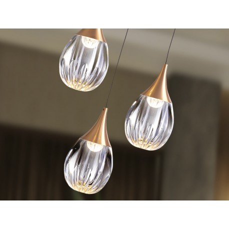LAMPARA LED NEGRO COBRE
