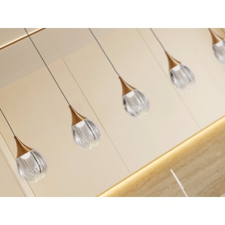 LAMPARA LED NEGRO COBRE 5 LUCES