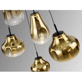 LAMPARA LED DORADO 5 LUCES