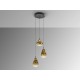 LAMPARA LED DORADO 3 LUCES