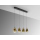 LAMPARA LED DORADO 4 LUCES