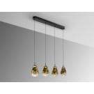 LAMPARA LED DORADO 4 LUCES