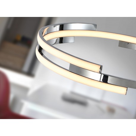 LAMPARA LED DIMABLE REDONDA CROMADO