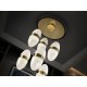 LAMPARA LED DIMABLE NEGRO LATÓN 9 LUCES