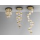 LAMPARA LED DIMABLE NEGRO LATÓN 9 LUCES