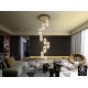 LAMPARA LED DIMABLE NEGRO LATÓN 9 LUCES