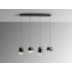 LÁMPARA LED NEGRO SMOKE 4 LUCES