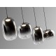 LÁMPARA LED NEGRO SMOKE 4 LUCES