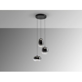 LÁMPARA LED NEGRO SMOKE 3 LUCES