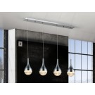 LAMPARA LED CROMO  BURBUJAS 4 LUCES