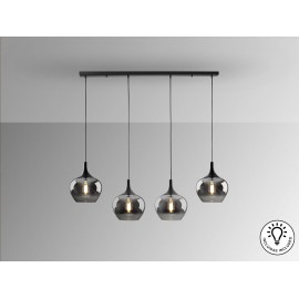 LÁMPARA LED NEGRO SMOKE 4 LUCES
