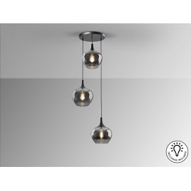 LÁMPARA LED NEGRO SMOKE 3 LUCES