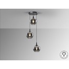 LÁMPARA LED NEGRO SMOKE 3 LUCES
