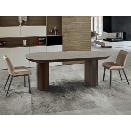 MESA EXTENSIBLE PIEDRA MARRÓN ÓXIDO