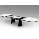 MESA EXTENSIBLE NEGRO MÁRMOL BLANCO