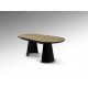 MESA EXTENSIBLE NEGRO MÁRMOL BLANCO