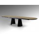 MESA EXTENSIBLE NEGRO MÁRMOL BLANCO