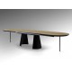 MESA EXTENSIBLE NEGRO MÁRMOL BLANCO