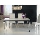 MESA ACERO INOXIDABLE CRISTAL BLANCO