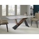 MESA ACERO INOXIDABLE CRISTAL BLANCO