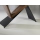 MESA ACERO INOXIDABLE CRISTAL BLANCO