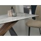 MESA ACERO INOXIDABLE CRISTAL BLANCO