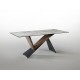 MESA ACERO INOXIDABLE CRISTAL BLANCO