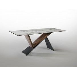 MESA ACERO INOXIDABLE CRISTAL BLANCO