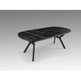 MESA EXTENSIBLE NEGRO MÁRMOL NEGRO
