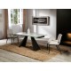 MESA EXTENSIBLE NEGRO BLANCO VETEADO