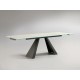 MESA EXTENSIBLE NEGRO BLANCO VETEADO