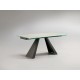 MESA EXTENSIBLE NEGRO BLANCO VETEADO
