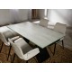 MESA EXTENSIBLE NEGRO BLANCO VETEADO
